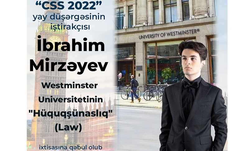 İbrahim gələcəkdə məhz ”Kiber hüquq” (Cyber Law) sahəsi üzrə ixtisaslaşmağı əsas məqsədi kimi müəyyən edib - 2