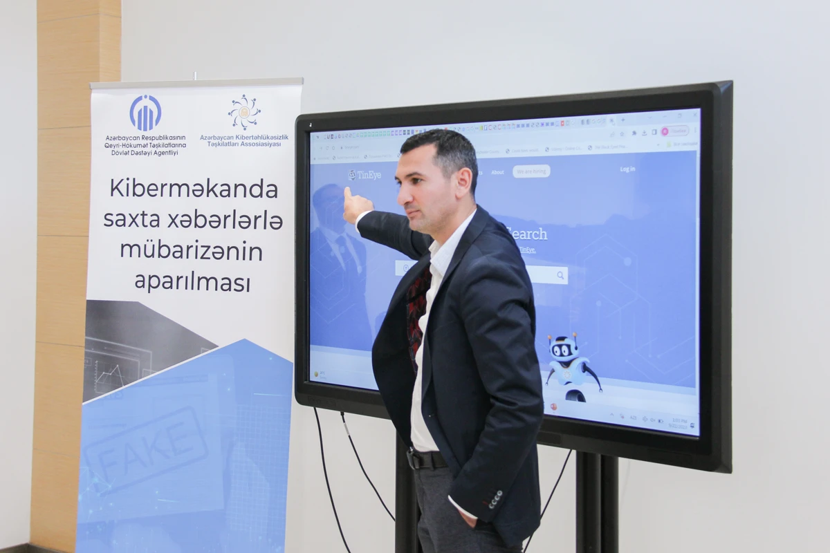 Azərbaycan Kibertəhlükəszilik Təşkilatları Assosiasiyası (AKTA) tərəfindən həyata keçirilən “Kiberməkanda saxta xəbərlərlə mübarizənin aparılması” layihəsi çərçivəsində təlimlər davam edir - 11