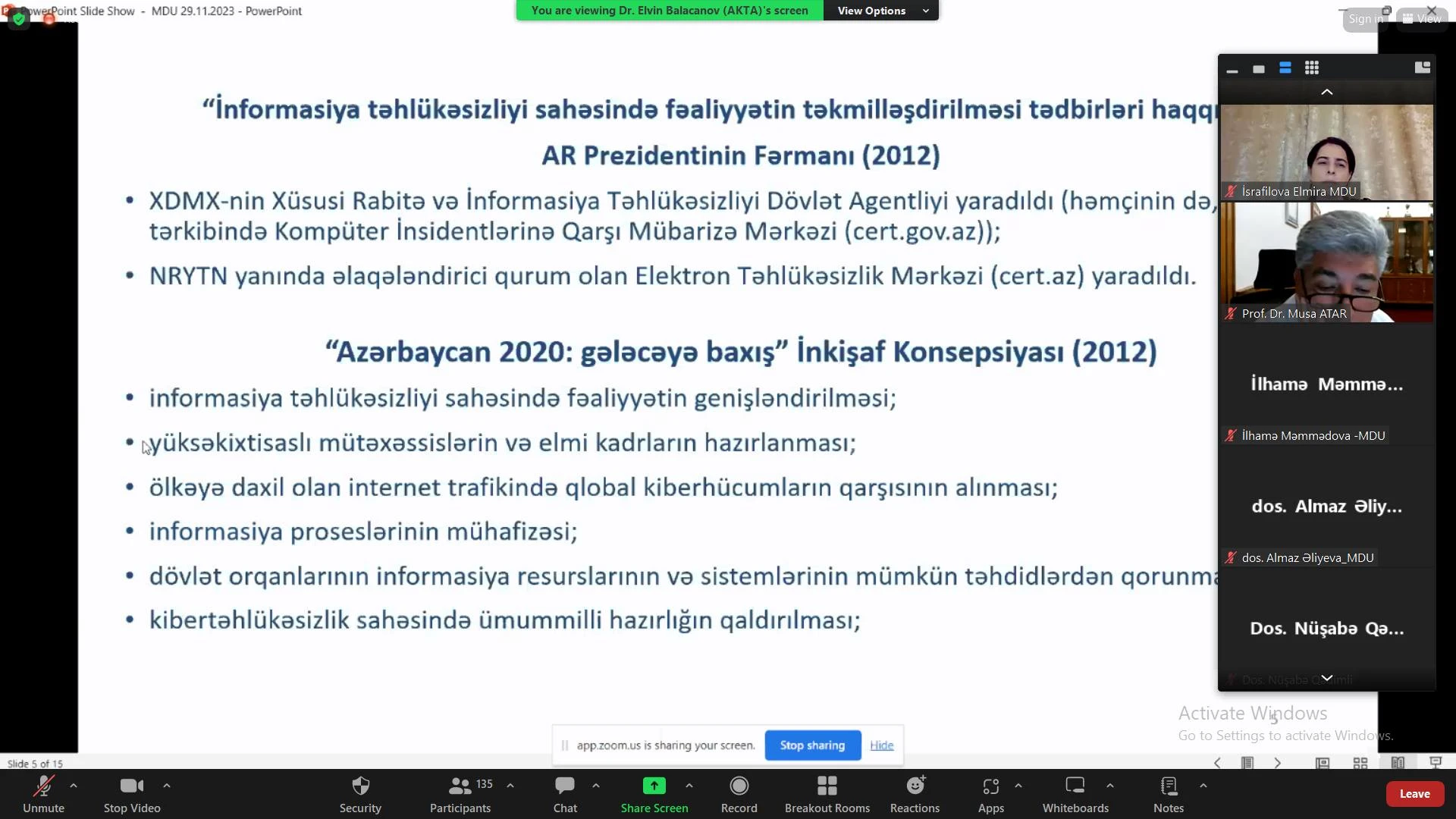 MDU, AzTU və Türkiyənin Qazi Universitetinin təşkilatçılığı ilə kibertəhlükəsizlik mövzusunda konfrans keçirilib - 8