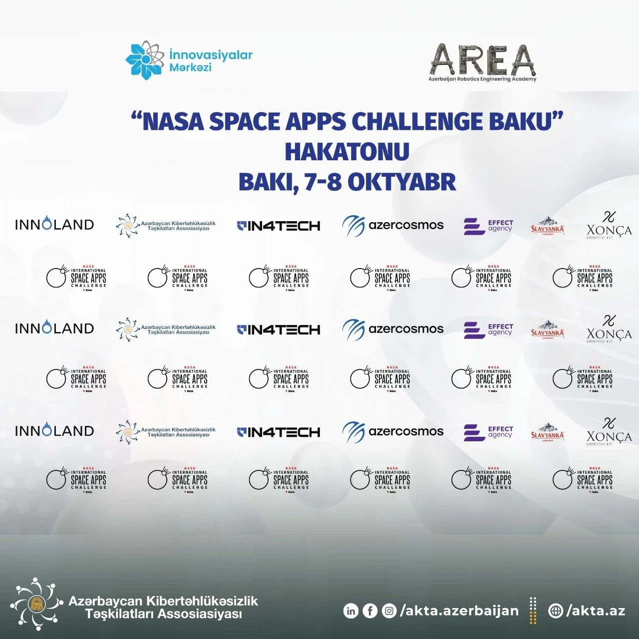 The international hackathon ”Nasa - Space Apps Challenge Baku” is held in our country - 6
