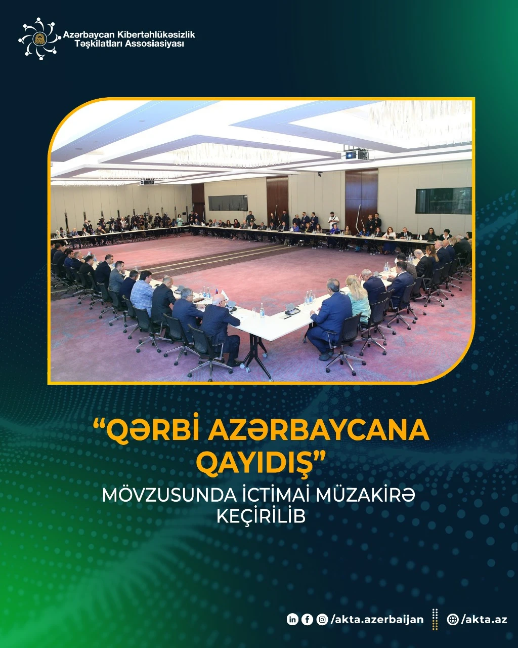 Public discussions on the topic of "Return to Western Azerbaijan" have been held.