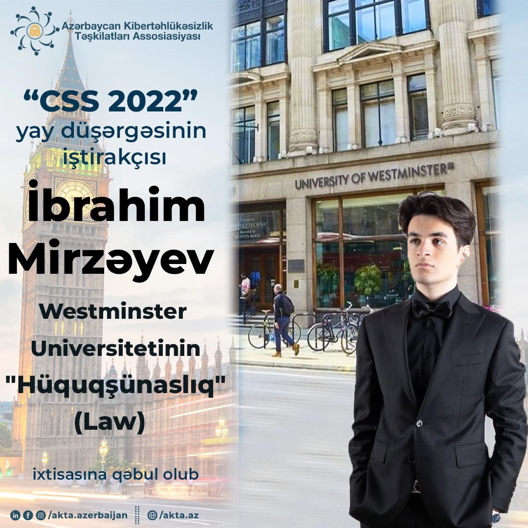 Ibrahim has set specializing in the field of ”Cyber Law” as his main goal in the future