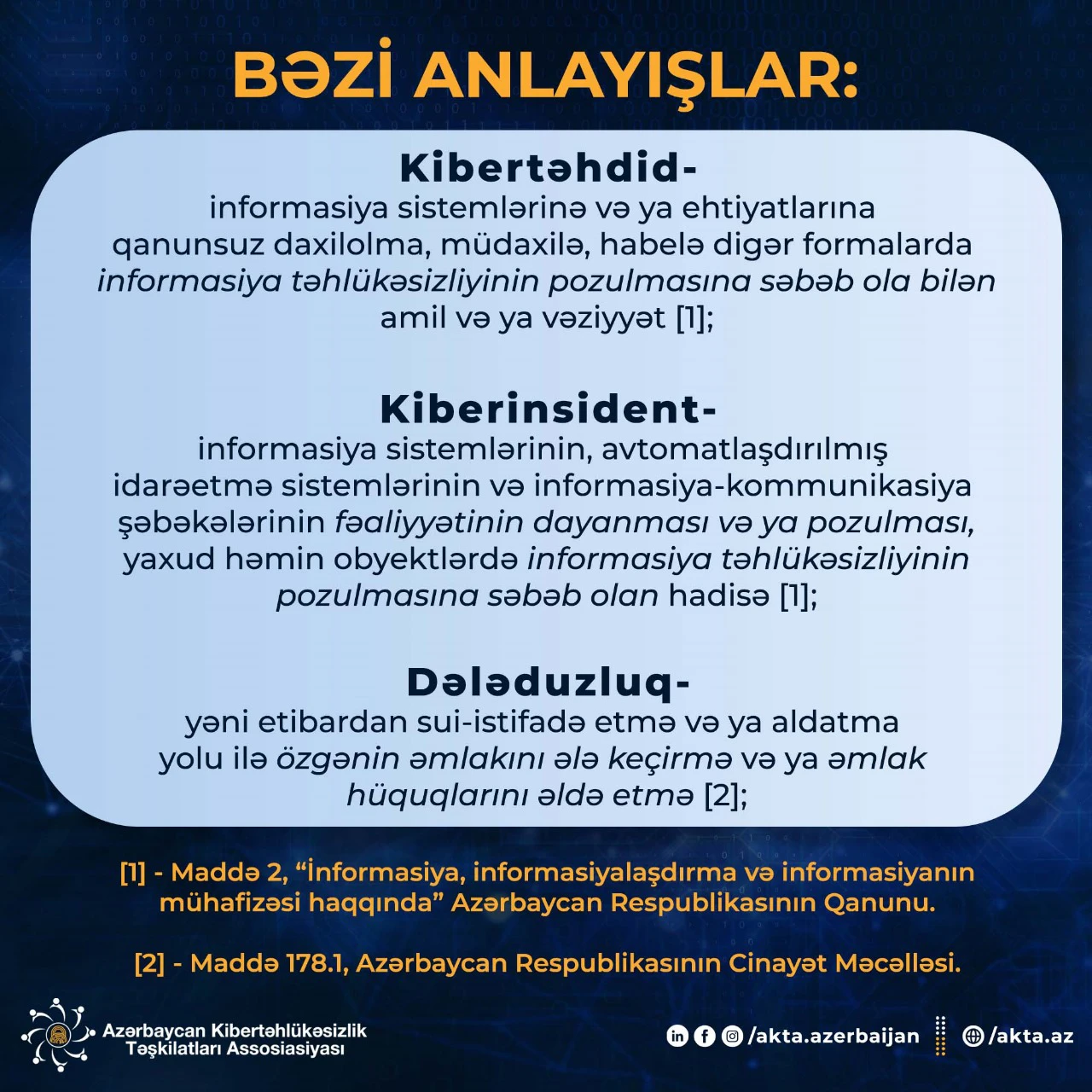 Azərbaycan Kibertəhlükəsizlik Təşkilatları Assosiasiyası tərəfindən onlayn anonim sorğu keçirilmişdir - 3