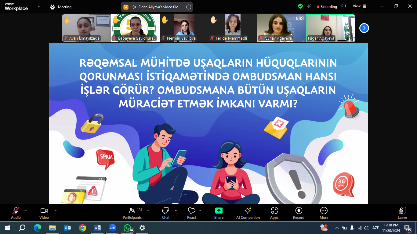 An online meeting dedicated to protecting children from harmful and dangerous information has been held. - 1