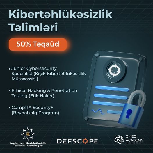 Kibertəhlükəsizlik Təlimlərinə 50% Təqaüdlə Qoşul! - 1